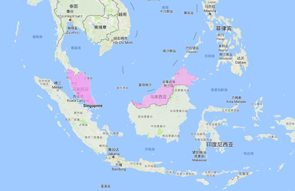 马来西亚石油分布图图片